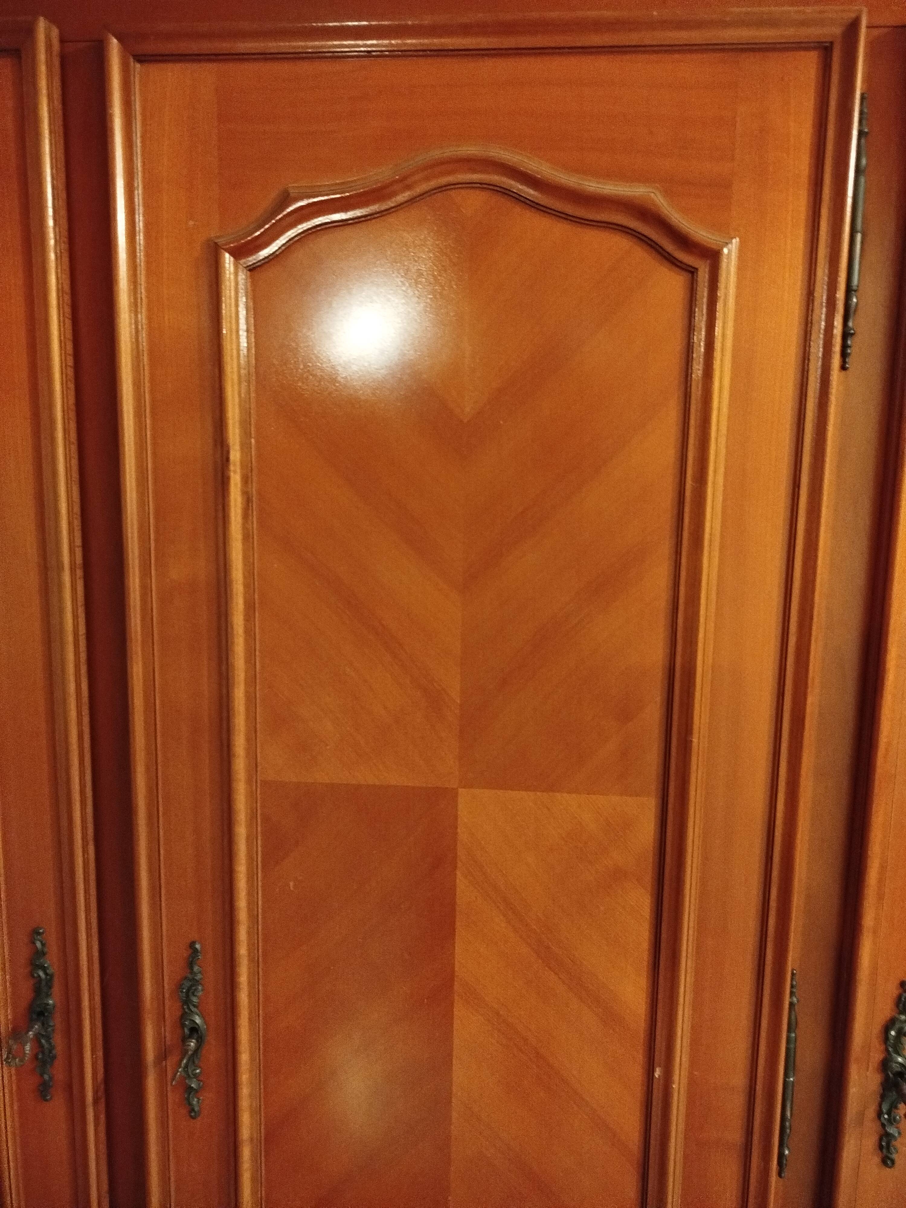 Grande Armoire Merisier - 3 Portes - Style Campagne Chic / Inspiration Loui