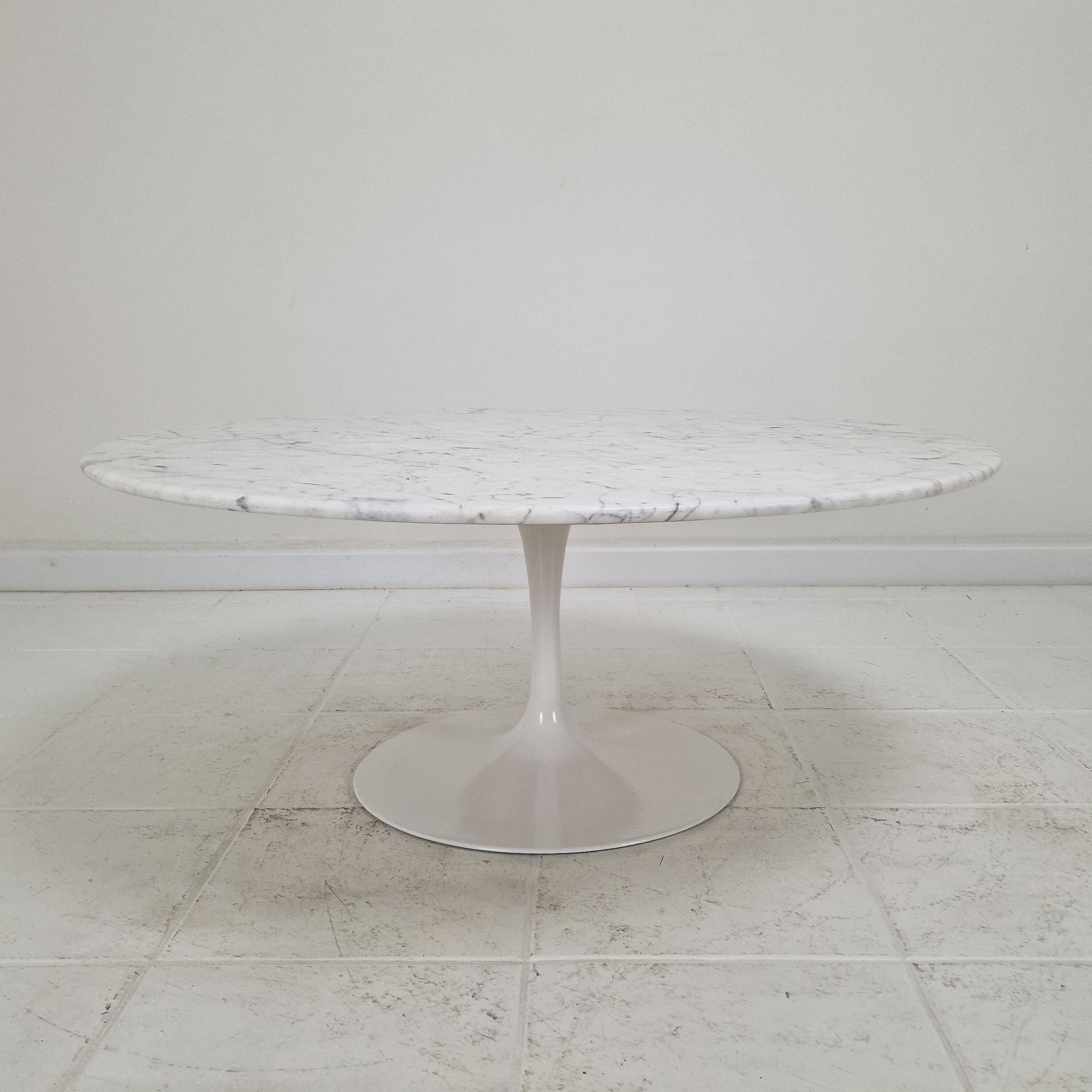 Early Carrara Marble Coffee Table by Eero Saarinen for Knoll International