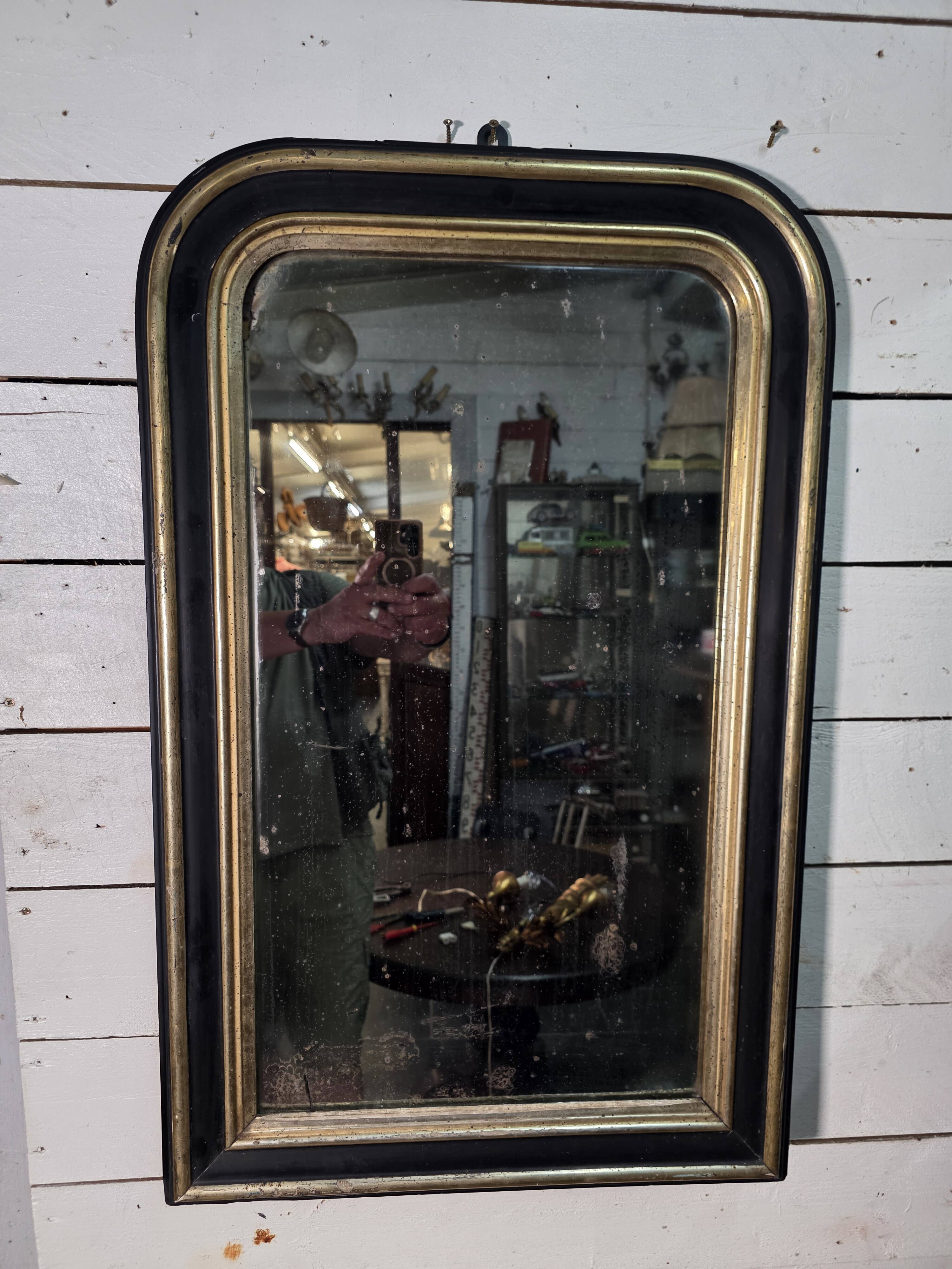 Miroir style Napoléon III du XIXème , 90×57cm