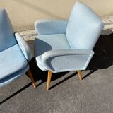Pair of compass foot chairs