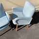 Pair of compass foot chairs