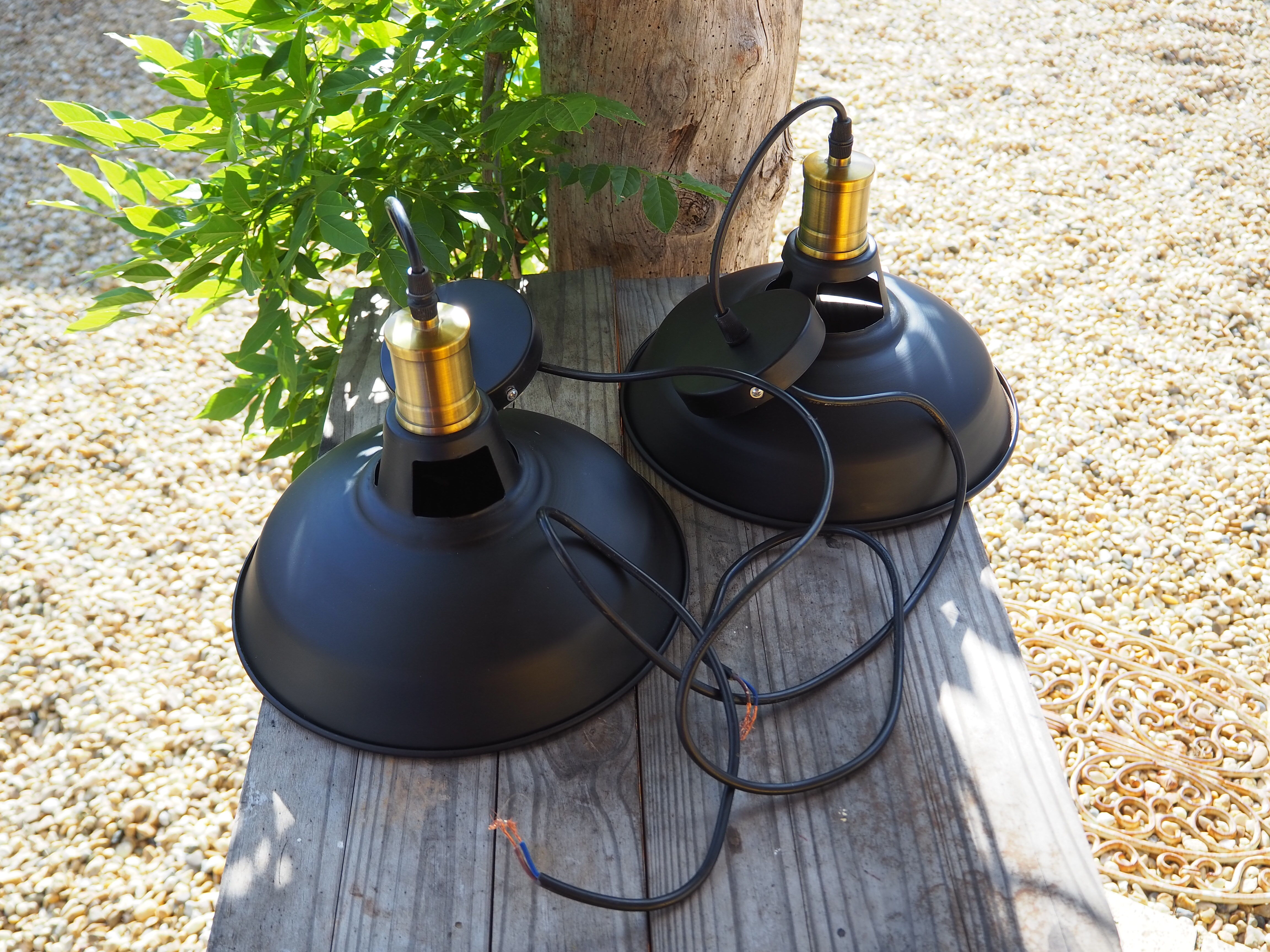 Pair of contemporary hanging Industrial style light