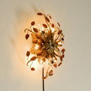 Very beautiful 1960s gold-plated ceiling or wall lamp by Banci Firenze, Ita