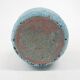 Blue ceramic fat lava vase. Attributed to Pieter Groeneveldt. Not marked.