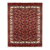 Turkmen Kizil-ayak Bukhara Rug: 2.65 X 1.85 - Handmade