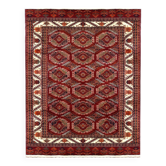 Turkmen Kizil-ayak Bukhara Rug: 2.65 X 1.85 - Handmade