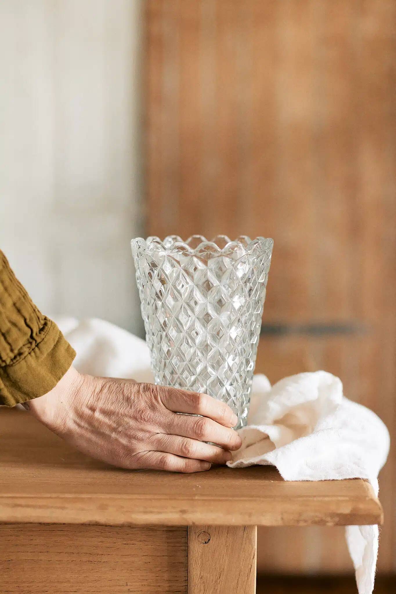 High diamond vase "myosotis"