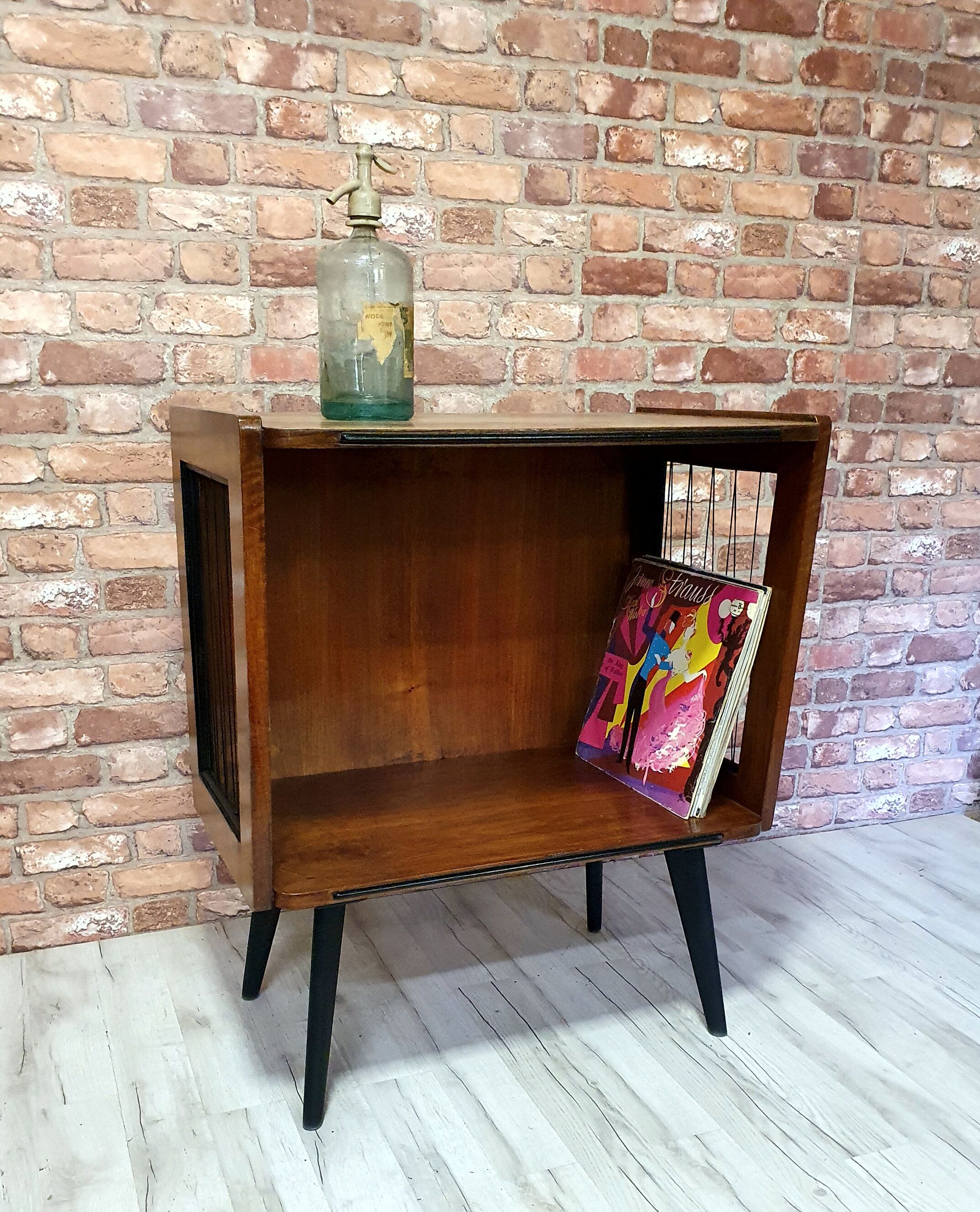 Renovated TV cabinet, type 600-204 with strands, PRL, 1960s