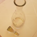 Engraved glass carafe 1970s
