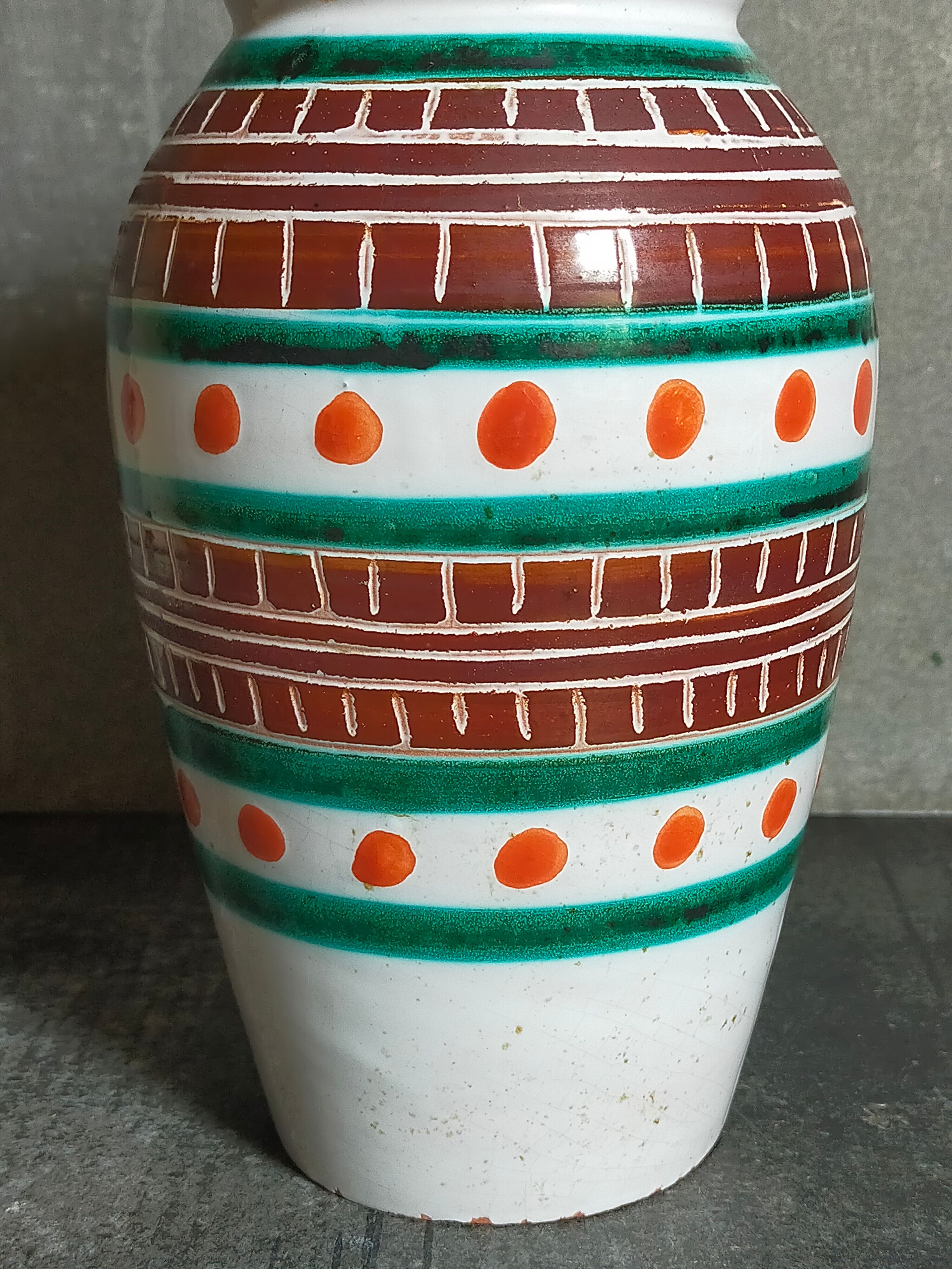Vintage ceramic vase A. Fazio Vallauris 50s