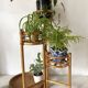 Porte plante vintage en rotin