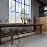 XXL solid oak farmhouse table 3.5m