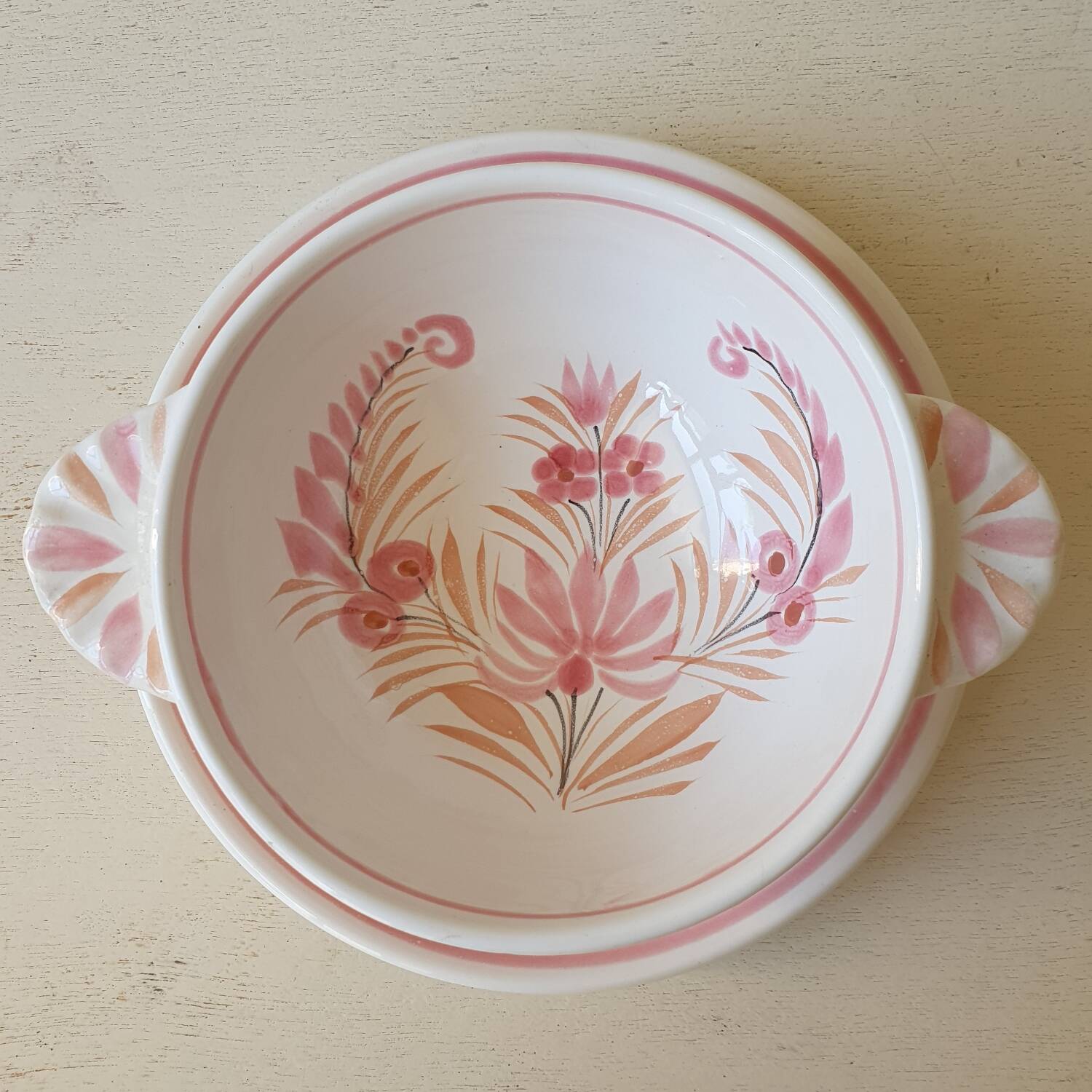 Henriot Quimper Rose Bowl