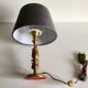 Lampe en laiton massif et velours
