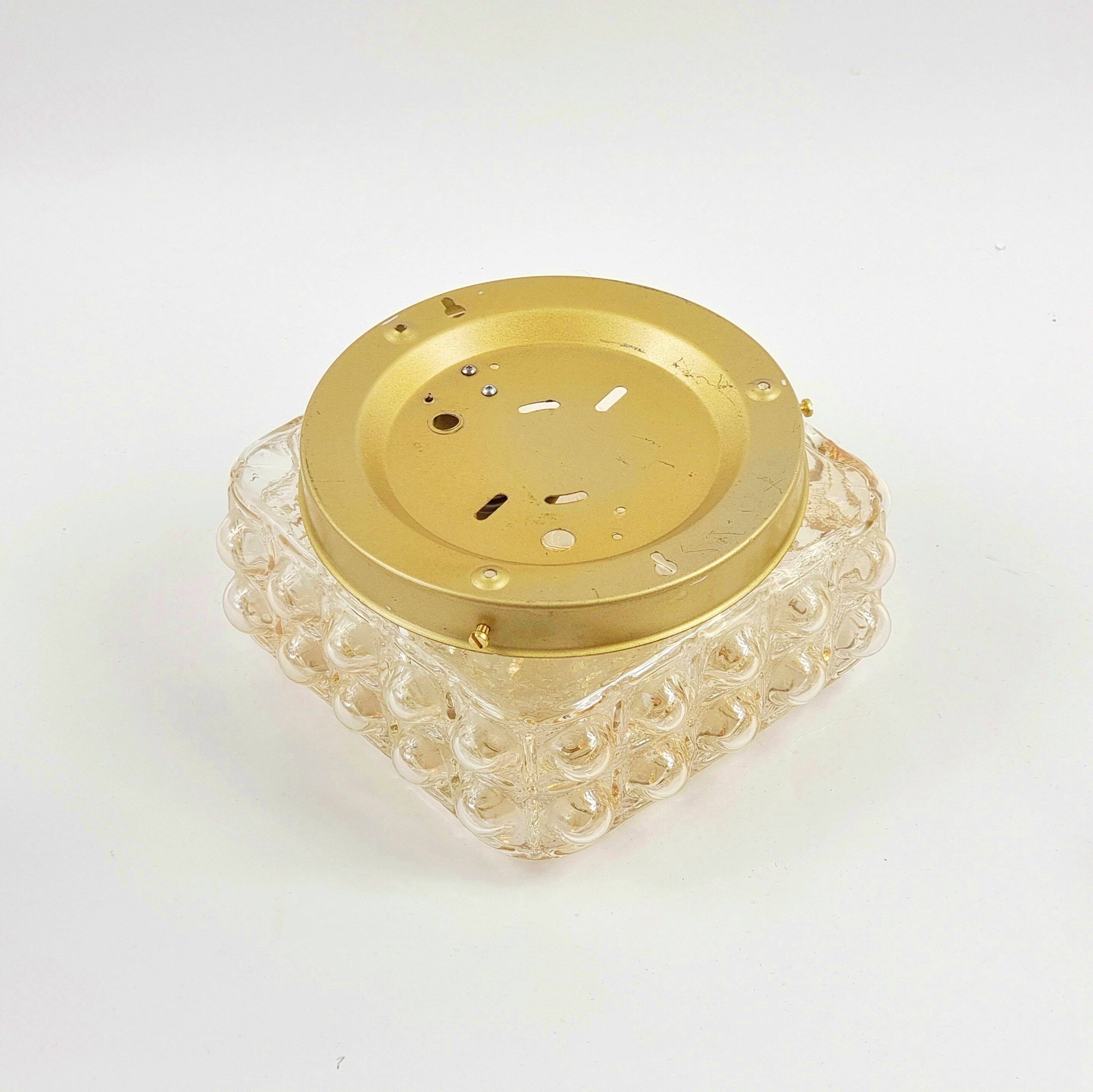 1 of 3 Mid-Century Bubble Glass Wall Lights by H.Tynell for Limburg, 1970s