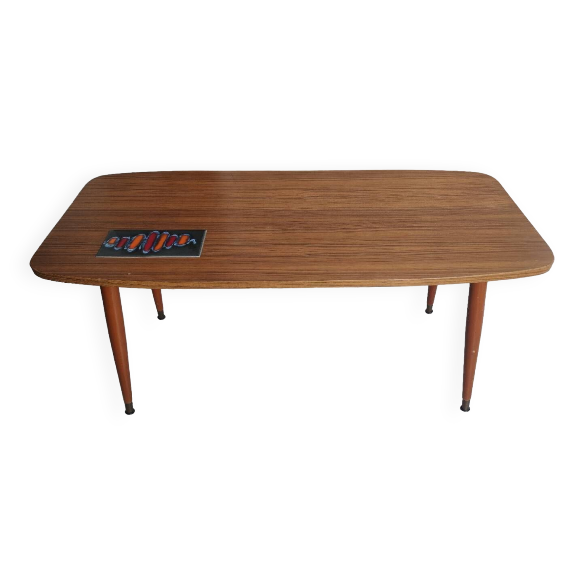 Melamine and ceramic coffee table, 1960