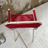 Vintage red scoubidou children's chair