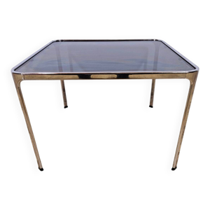 Table basse Mid-Century - chrome verre