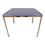 Mid-Century Modern Coffee Table – Chrome and Smoked Glass, Italy, 1970s.