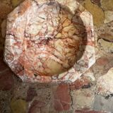 Art Deco ashtray/trinket dish in reddish marble veins