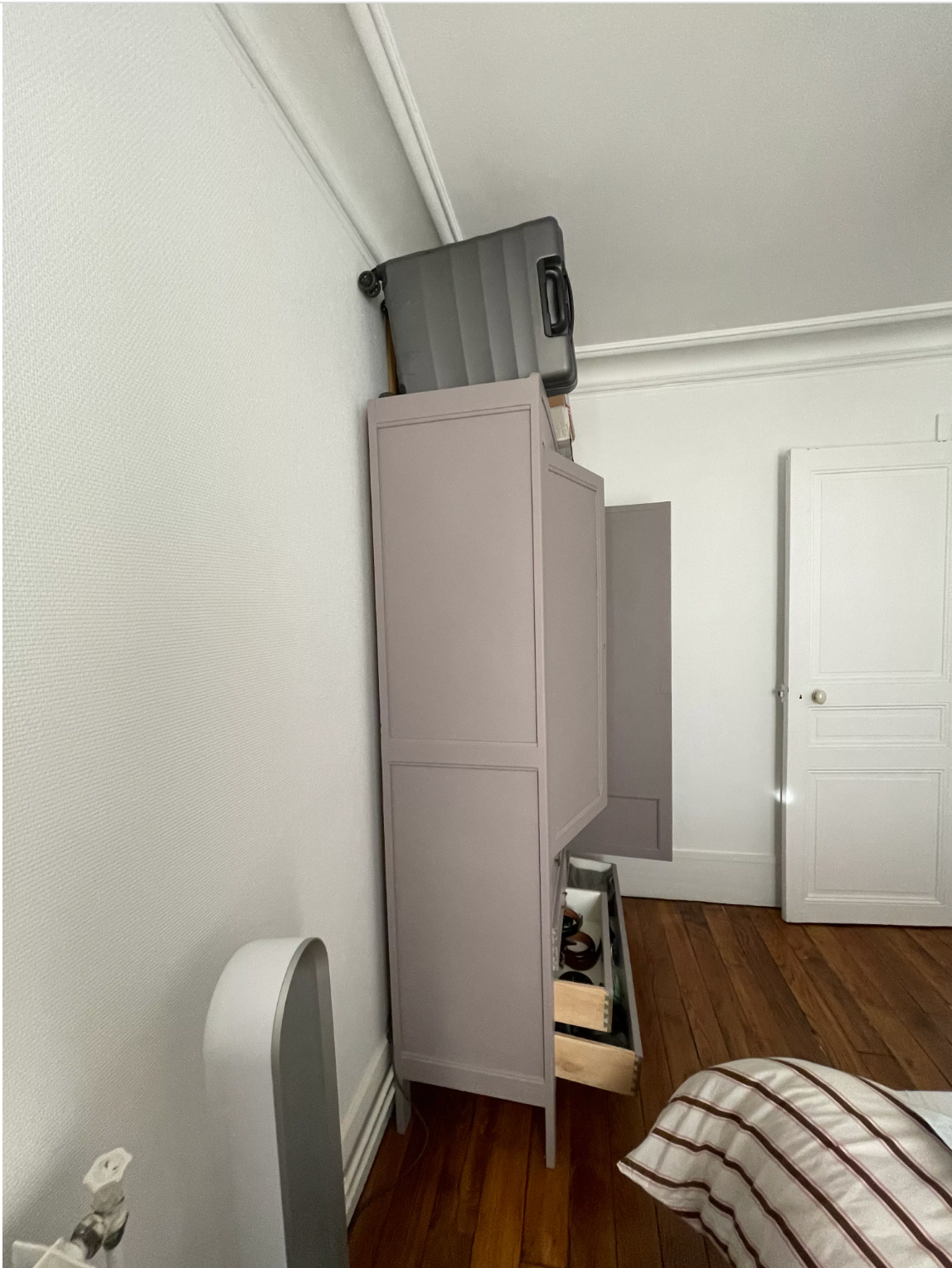 Parisian wardrobe with mirror