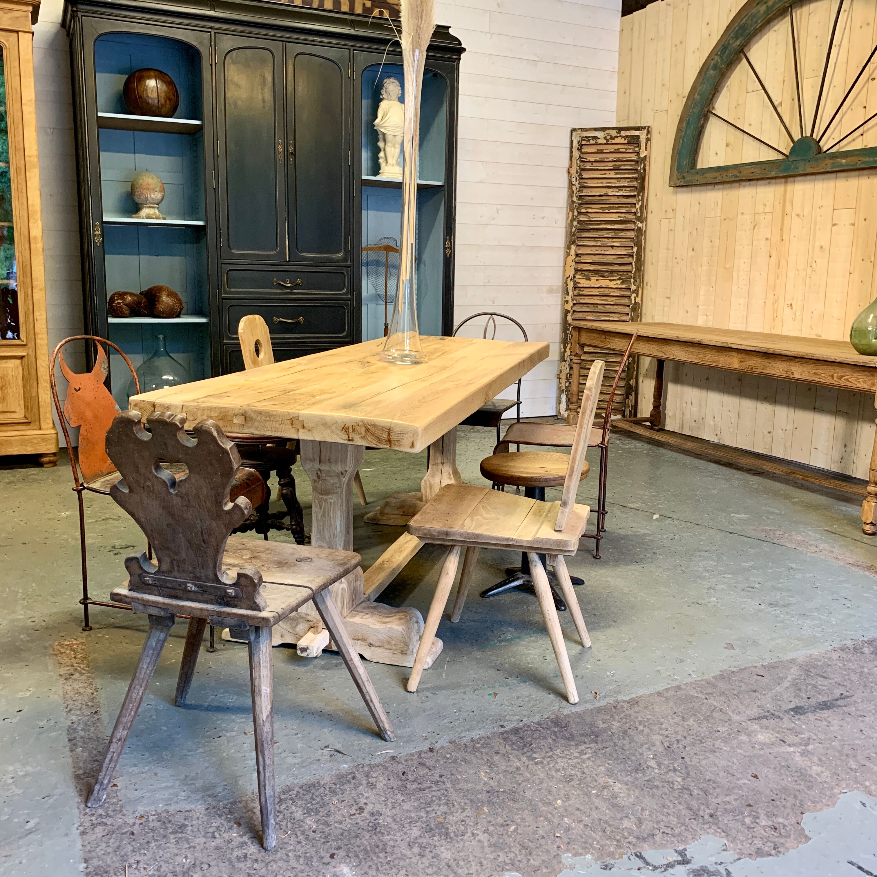 Farm table foot oak monastery 1930