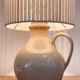 Stoneware and cotton thread lamp