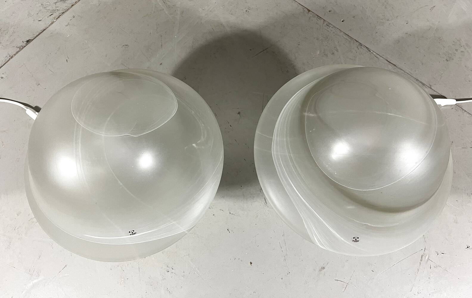 Peill & Putzler glass mushroom table lamps 1970’s