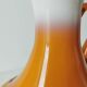 Vintage Murano Cased Glass Vase: Retro Orange Ceramic, 70s Yugoslavia