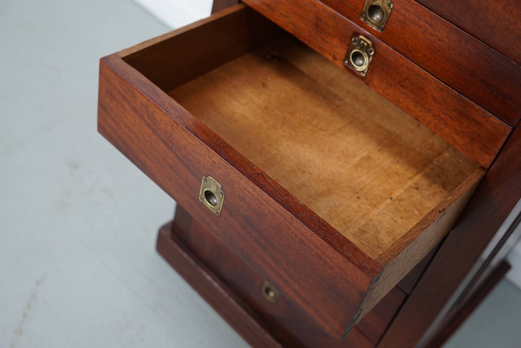Antique English Mahogany Collectors Cabinet, 19th Century