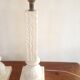 Feet of carved Alabaster column lamp