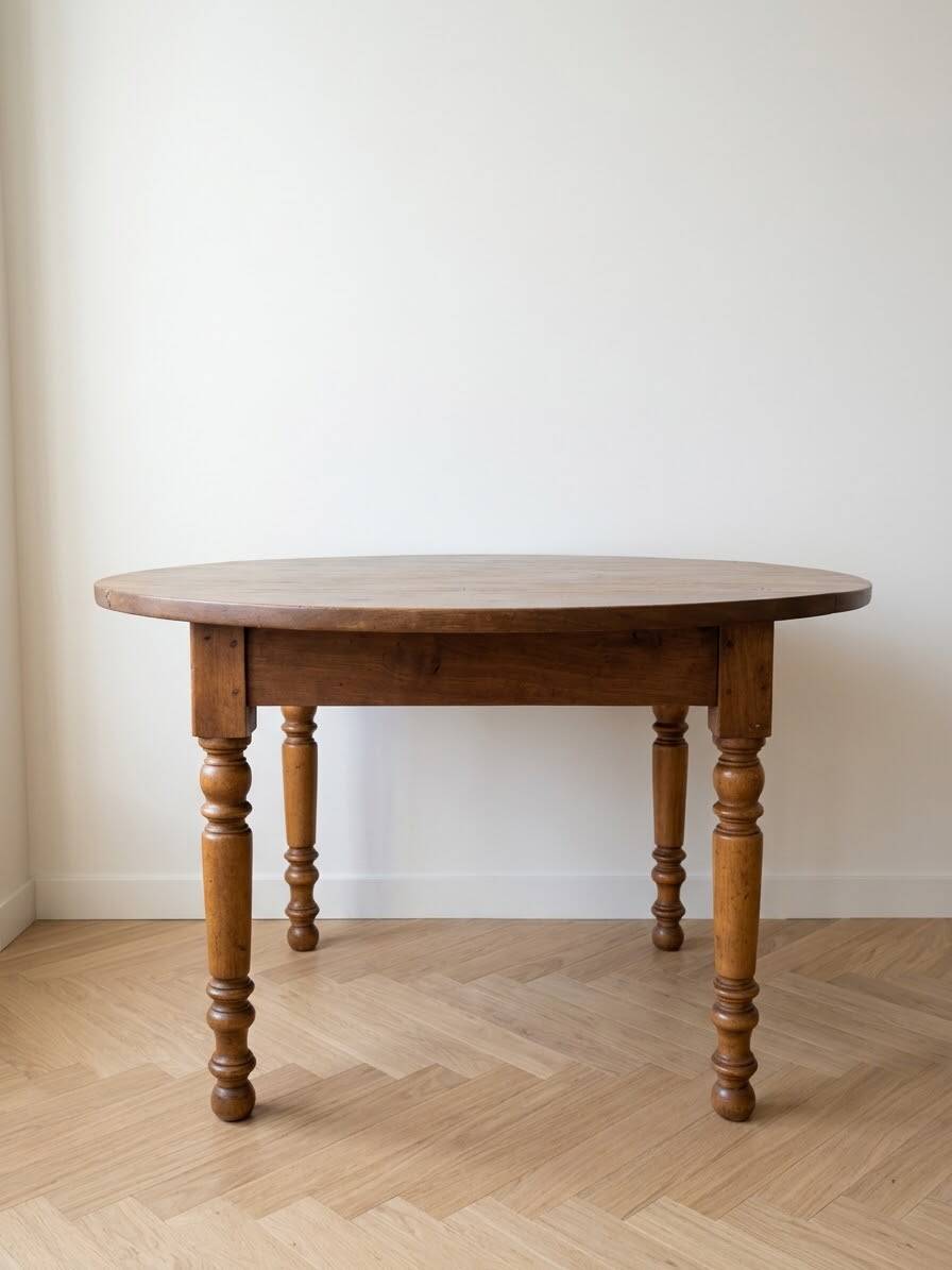 Antique solid wood drop-leaf table