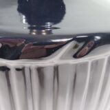 Black ceramic mirror lamp base, 1960-1970 Italy
