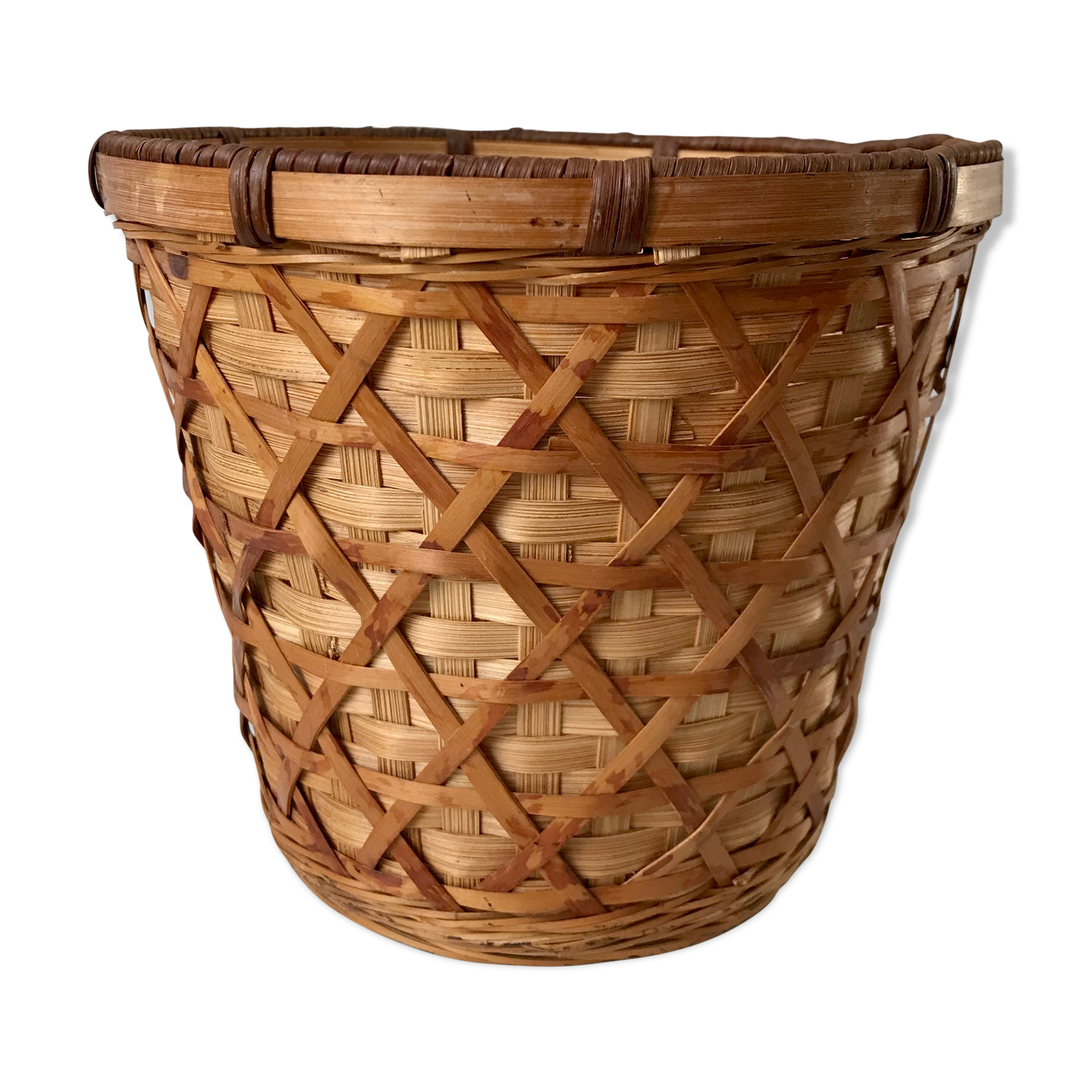 Rattan pot cover 70s