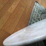 Bistro table in white marble and cast iron