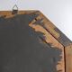 Old octagonal frame lithograph flower plant