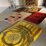 Vintage Swedish Brown High Pile Carpet