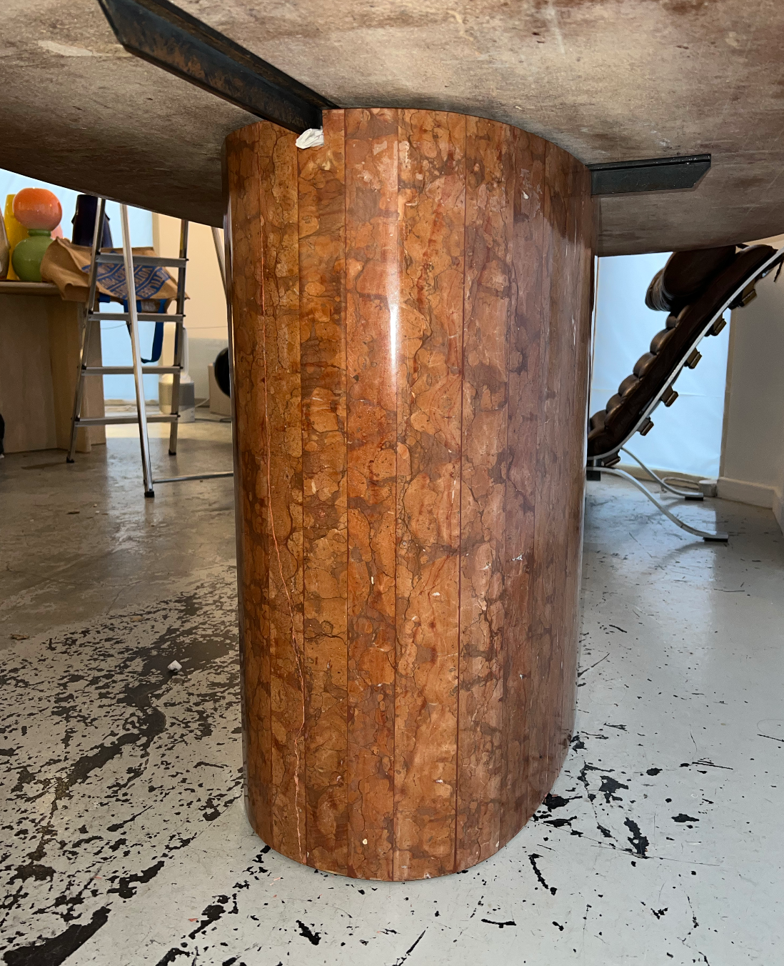 Dining table in vintage alicante red marble
