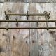 Vintage Wall Coat Rack Brass 7 Foldable Hooks #D748