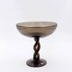 Mid-Century Twisted smoked Glass Bowl - Italy, Murano 1960s