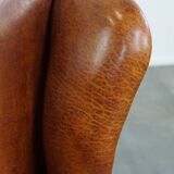 Sheepskin Leather Wingback Chair