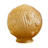 Molded glass globe, art deco