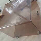 Rolling plexiglass coffee tables
