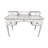 Louis XVI-style tiered desk lay white