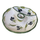 Aperitif plate style vallauris polychrome ceramic olive decor vintage