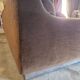 Vintage 3-seater canapé in brushed steel and brown velvet.