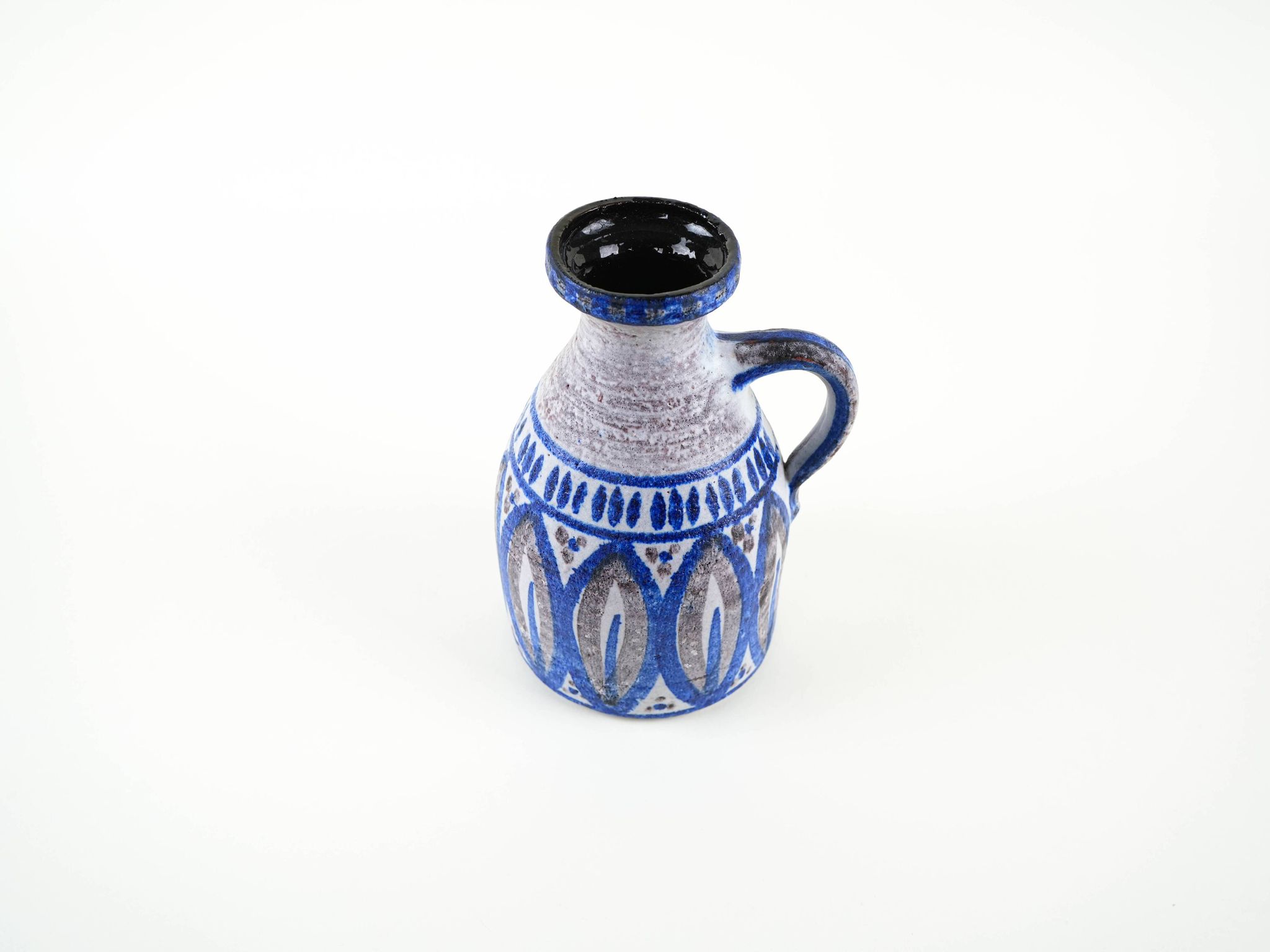 Ceramic vase with a handle, Danish design, 1960s, made in Denmark
