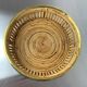 Circular rattan and brass basket, Italy, 1970