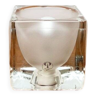 Vintage German glass cube table lamp Ta 14 by Peill & Putzler, 1970s.