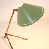 Pinocchio casserole lamp brass and green lacquered steel